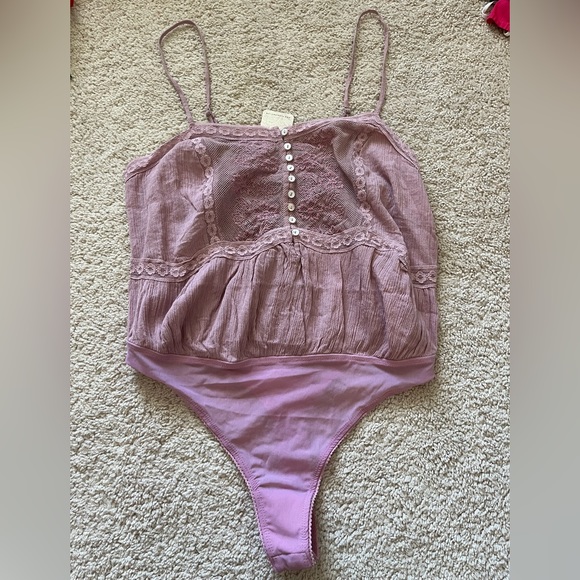 NWT Free People Still the One Lace Intimately FP Sheer Floral Bodysuit La Fluer - Picture 3 of 11